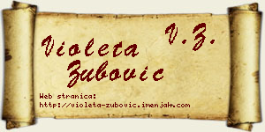 Violeta Zubović vizit kartica
